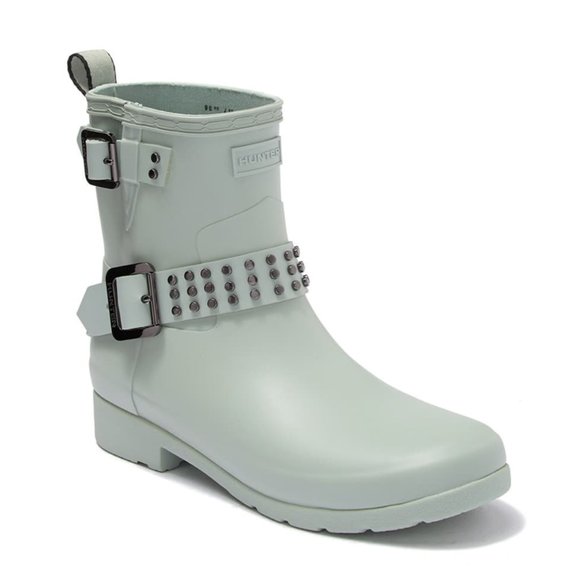 Hunter Shoes - NEW Hunter Refined Stud Waterproof Biker Boot Sea